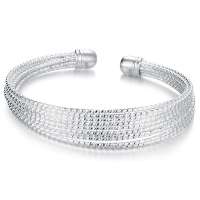 TFF蒂凡 藏银时尚多圈手镯 爱意大小可调