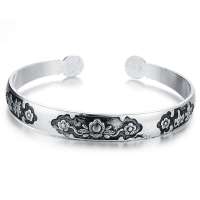 TFF蒂凡 特价藏银手镯  吉祥如意 大小可调