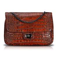 NAWO那沃勋章的赞叹头层牛皮经典金属链条单肩包4003