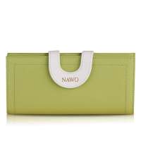 NAWO那沃贝鲁尼橄榄优雅女士长款钱包W11611
