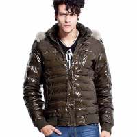 诠渡良品男装男士可脱卸帽保暖羽绒服82381(棕色/L)