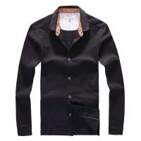 诠渡良品男装休闲纯棉开衫卫衣TD310(黑色/L)