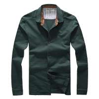 诠渡良品男装休闲纯棉开衫卫衣TD310(墨绿色/L)