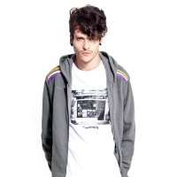 诠渡良品男装抓绒连帽开衫运动卫衣TD095(灰色/L)