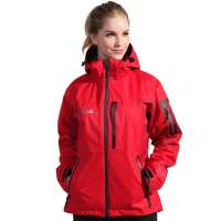 Makino犸凯奴女款两件套带抓绒可拆卸冲锋衣A004(红色/XL)