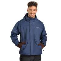 Makino犸凯奴情侣款男款珊瑚绒单层压胶冲锋衣1211(藏青/XL)