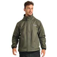 Makino犸凯奴情侣款男款珊瑚绒单层压胶冲锋衣1211(军绿色/XL)