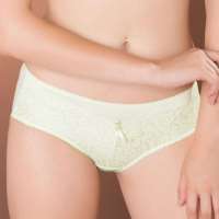 欧迪芬中腰平口裤EW-淡黄绿(M)XB14209