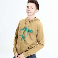 VANCL凡客诚品 印花连帽套头卫衣 R-Coloretto 咖喱色 XXL