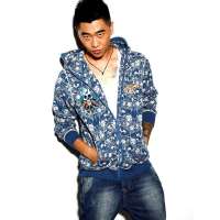 VANCL凡客诚品 骷髅印花连帽外套 中蓝 L