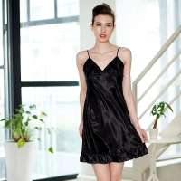 VANCL凡客诚品 荷叶边素色吊带裙 黑色 M