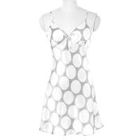 VANCL凡客诚品 抗静电缎面印花吊带裙 灰色印花 XL