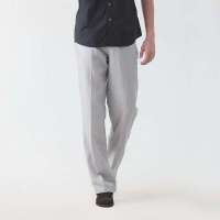 VANCL凡客诚品 细条纹棉麻色织西裤(尊贵款) 灰色 30