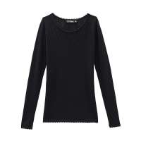 VANCL凡客诚品 柔美镂空拼接套衫 黑色 S