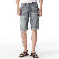 VANCL凡客诚品 简约洗水标准五分牛仔裤男款VJ001 浅灰色 S