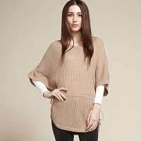 VANCL凡客诚品 大气斗篷式羊毛披肩 杏黄色 L