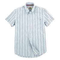 VANCL凡客诚品 超柔水洗休闲短袖衬衫 彩色细条纹 XXL