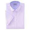 VANCL凡客诚品 时尚修身短袖衬衫 粉紫白条纹 38