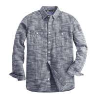 VANCL凡客诚品 YDF-法兰绒经典原色人字纹休闲长袖衬衫 浅灰色人字纹 XXL