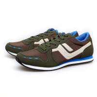 VANCL凡客诚品 亮动飞翔复古跑步鞋 棕墨绿色 44