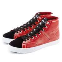 VANCL凡客诚品 抽象水立方撞色高帮休闲鞋 红黑色 41