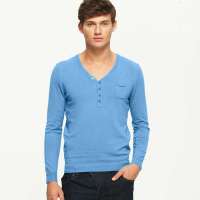 VANCL凡客诚品 时尚V领针织套衫 蓝色 S
