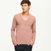 VANCL凡客诚品 时尚V领针织套衫 粉色 M