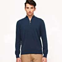 VANCL凡客诚品 纯棉半拉链套衫(男款) 青蓝色 XXL