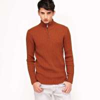 VANCL凡客诚品 棉质罗纹半拉链套衫(男款) 橙色 L