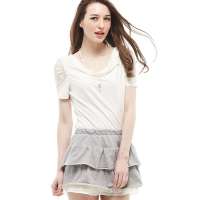 VANCL凡客诚品 Jasmines荡领短袖T恤 白色 M