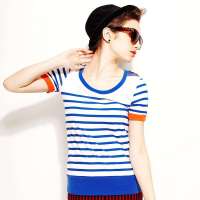 VANCL凡客诚品 Street海军风条纹T恤 蓝白条纹 XS