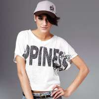 VANCL凡客诚品 Street短款字母T恤 白色 S