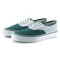 VANCL凡客诚品 Street cultureⅡ舒适系带男子帆布鞋 墨绿浅灰色 38