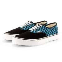 VANCL凡客诚品 Street cultureⅡ舒适系带男子帆布鞋 黑冰绿格子 39