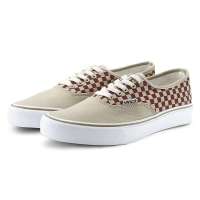 VANCL凡客诚品 Street cultureⅡ舒适系带男子帆布鞋 米酒红格子 39