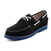 VANCL凡客诚品 亮底反绒牛皮帆船鞋 黑色 41