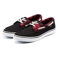 VANCL凡客诚品 优雅英伦格子帆船鞋 黑色 39