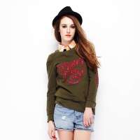 VANCL凡客诚品 Winter in love长袖卫衣 橄榄绿色 M