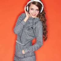 VANCL凡客诚品 Tifa 长款针织带帽卫衣 黑色 S