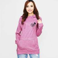 VANCL凡客诚品 Tifa 长款针织带帽卫衣 粉色 S