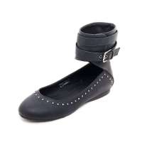 VANCL凡客诚品 Punk铆钉绕踝女鞋 黑色 35