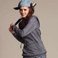 VANCL凡客诚品 Tifa 短款针织带帽卫衣 黑色 L