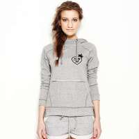 VANCL凡客诚品 Tifa 短款针织带帽卫衣 灰色 M