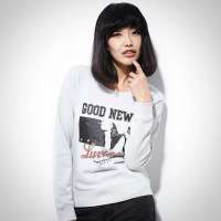 VANCL凡客诚品 印花圆领套头卫衣 好消息(女款) 亮灰色 L