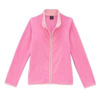 VANCL凡客诚品 撞色宽松立领开衫(女款) 热情粉色/果冻粉色 S