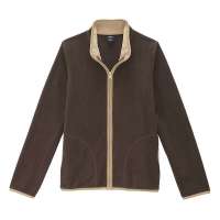 VANCL凡客诚品 撞色宽松立领开衫(女款) 深棕色/咖喱色 M