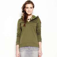 VANCL凡客诚品 Tea hood 连帽卫衣 橄榄绿 XS