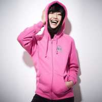 VANCL凡客诚品 绣花羊羔绒开衫卫衣（女款） 热情粉色 L