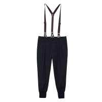 VANCL凡客诚品 背带装饰休闲中裤(赠送背带) 黑色 XS