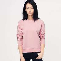 VANCL凡客诚品 经典素色圆领插肩袖卫衣 (女款) 藕粉色 S